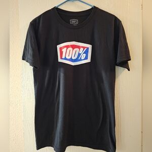 100% Logo Graphic Tee – Black – Size M